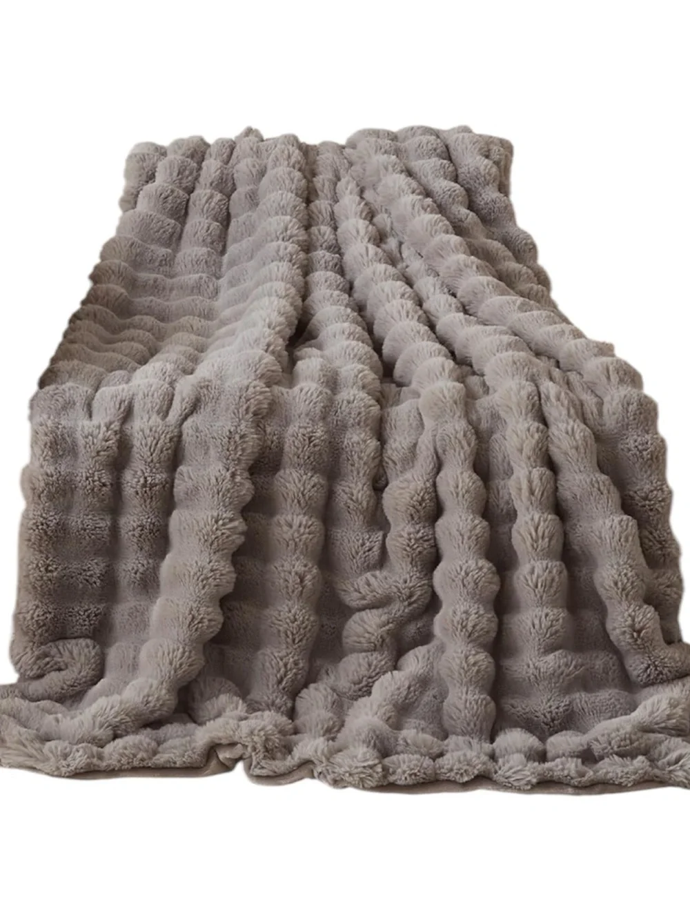 COOVA Soft Bubble Faux Fur Throw Blanket, 50
